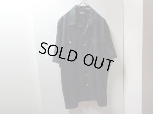画像1: 00'S RALPH LAUREN OPEN COLLAR S/S LINEN SHIRTS（ラルフローレン 開襟仕様 半袖 リネン シャツ）黒（M）