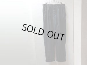 画像1: 00'S RALPH LAUREN WIDE BLACK COTTON SLACKS（ラルフローレン ワイド仕様 黒コットン スラックス）HAMMOND PANTS（実寸W32 × L30）