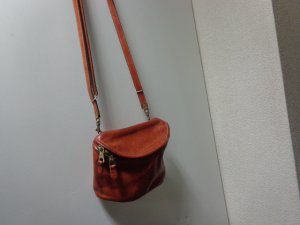 画像1: IL BISONE LEATHER SHOLDER BAG（イルビゾンテ 本革 ショルダーバッグ）MADE IN ITALY