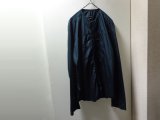 G.GUAGLIANONE NO COLLAR L/S COTTON SHIRTS（ジャンニガリアノーネ ノーカラー仕様 長袖 コットン シャツ）MADE IN ITALY（XXL）