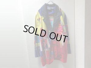 画像1: 90'S ANTHONY MARK HANKINS COLLECTION TOTAL PATTERN COTTON TAILORED JACKET（アンソニー マーク ハンキンズ コレクション 総柄 コットン テーラード ジャケット）オーバーサイズ仕様（1X）