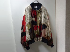 画像1: 90'S PABLO PICASSO TOTAL PATTERNE POLYESTER JACKET（パブロピカソ 総柄仕様 ポリエステル ジャケット）（XL位）