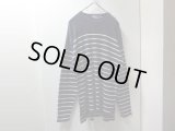 90'S RALPH LAUREN BORDER PATTERN COTTON KNIT SWEATER（ラルフローレン ボーダー柄 リブ編み仕様 コットン ニット セーター）（L）