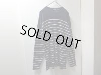 90'S RALPH LAUREN BORDER PATTERN COTTON KNIT SWEATER（ラルフローレン ボーダー柄 リブ編み仕様 コットン ニット セーター）（L）