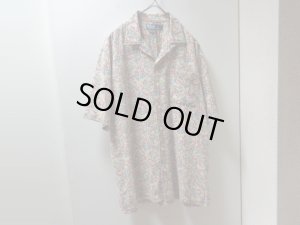 画像1: 90'S RALPH LAUREN REPEATING PATTERNE OPEN COLLAR S/S COTTON SHIRTS（ラルフローレン 総柄 開襟仕様 半袖 コットン シャツ）CALDWELL（M）