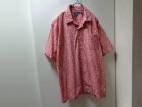 90'S RALPH LAUREN FLOWER REPEATING PATTERNE OPEN COLLAR S/S COTTON SHIRTS（ラルフローレン 花総柄 開襟仕様 半袖 コットン シャツ）ADAMS（L）