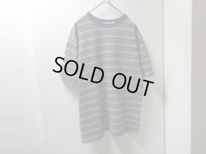 画像1: 90'S MARITHE FRANCOIS GIRBAUD JACQUARD BORDER PATTERN T-SHIRTS（マリテ フランソワ ジルボー ジャガード織りボーダー柄 Tシャツ）MADE IN USA（XL）