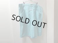 90'S MARITHE FRANCOIS GIRBAUD TURQUOISE DENIM BAGGY SHORTS（マリテ フランソワ ジルボー ターコイズデニム バギーショーツ）（実寸W42）