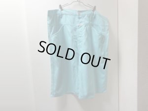 画像1: 90'S MARITHE FRANCOIS GIRBAUD TURQUOISE DENIM BAGGY SHORTS（マリテ フランソワ ジルボー ターコイズデニム バギーショーツ）（実寸W42）