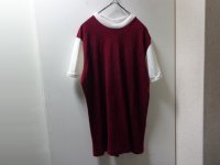 80'S DODGER BICOLOR T-SHIRTS（ドジャー バイカラー切替し仕様 Tシャツ）袖 ． 裾シングル仕様（L位）