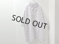 90'S WU-TANG CLAN WU WEAR REPITING PATTERNE S/S POLYESTER SHIRTS（ウータンクラン ウーウェア 総柄仕様 半袖 ポリエステル シャツ）（2XL）