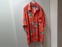 00'S RALPH LAUREN REPEATING PATTERNE OPEN COLLAR S/S RAYON SHIRTS（ラルフローレン 総柄 開襟仕様 半袖 レーヨン シャツ）（XL）
