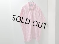 00'S RALPH LAUREN GINGHAM CHECK PATTERN S/S COTTON SHIRTS（ラルフローレン ギンガムチェック柄 半袖 コットン シャツ）ループ留め仕様（L）
