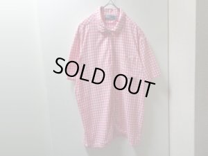 画像1: 00'S RALPH LAUREN GINGHAM CHECK PATTERN S/S COTTON SHIRTS（ラルフローレン ギンガムチェック柄 半袖 コットン シャツ）ループ留め仕様（L）