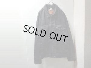 画像1: 00'S Levi's 70507-0260 BLACK DENIM TRACKER JACKET（リーバイス 70507-0260 黒デニム トラッカー ジャケット）MADE IN MEXICO（XL）