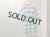 90'S RALPH LAUREN BIG POLO WIDE BORDER PATTREN KANOKO T-SHIRTS　WITH POCKET（ラルフローレン ビッグポロ ポケット付き 太ボーダー柄鹿の子 Tシャツ）MADE IN USA（XL）