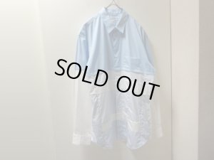 画像1: COMME des GARCONS STRIPE SWITCHING PATTERN L/S COTTON SHIRTS（FRANCE製 コム デ ギャルソン ストライプ柄 切替し仕様 長袖 コットンシャツ）NON WASH（M）
