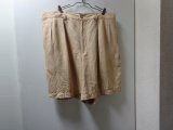 90'S RALPH LAUREN WIDE LINEN SHORTS（ラルフローレン ワイド仕様 リネン ショーツ）（実寸W36.5）