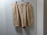 90'S RALPH LAUREN WIDE LINEN SHORTS（ラルフローレン ワイド仕様 リネン ショーツ）（実寸W36.5）