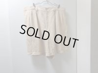 90'S RALPH LAUREN WIDE LINEN SHORTS（ラルフローレン ワイド仕様 リネン ショーツ）（実寸W36.5）
