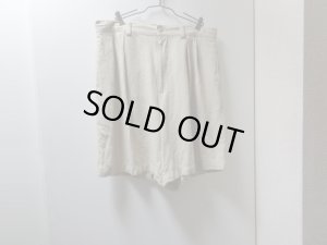 画像1: 90'S RALPH LAUREN WIDE LINEN SHORTS（ラルフローレン ワイド仕様 リネン ショーツ）TYLER SHORT（実寸W32）