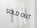 80'S MTV HENLEY NECK 7/10 SLEEVE B-B T-SHIRTS（MTV ミュージックテレヴィジョン ヘンリーネック仕様 7分袖 ベースボール Tシャツ）MADE IN USA（XL）