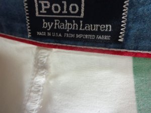 画像5: 80'S RALPH LAUREN PURPLE MULTI STRIPE PATTERN COTTON WIDE SHORTS（ラルフローレン マルチストライプ柄 コットン ワイド仕様 ショーツ）MADE IN USA（実寸W35）