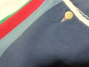 画像10: 80'S RALPH LAUREN PURPLE MULTI STRIPE PATTERN COTTON WIDE SHORTS（ラルフローレン マルチストライプ柄 コットン ワイド仕様 ショーツ）MADE IN USA（実寸W35）