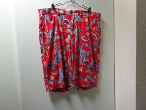 画像1: 00'S RALPH LAUREN PAISLEY PATTERN COTTON SHORTS（ラルフローレン ペイズリー柄 コットン ショーツ）（実寸W37）