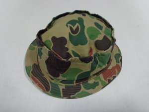 画像1: 80'S DUCK HUNTER CAMO PATTERN COTTON HAT（USA製 ダックハンター迷彩柄 コットンハット）DEAD STOCK（XL）