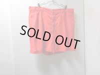 90'S RALPH LAUREN WIDE ORENGE COTTON TWILL SHORTS（ラルフローレン タック入り ワイド仕様 オレンジ コットンツイル ショーツ）MADE IN USA（実寸W36）