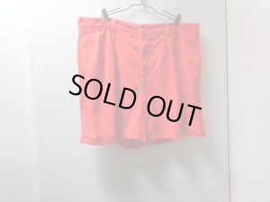 画像1: 90'S RALPH LAUREN WIDE ORENGE COTTON TWILL SHORTS（ラルフローレン タック入り ワイド仕様 オレンジ コットンツイル ショーツ）MADE IN USA（実寸W36）
