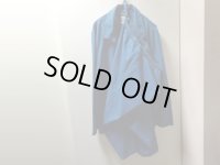 90'S SAG HARBOR INDIGO DYED LINEN × COTTON CHAINA JACKET ＋ EASY PANTS（サグハーバー インディゴ染め リネン × コットン混紡 チャイナジャケット ＋ イージーパンツ）2ピース セットアップ（XL）