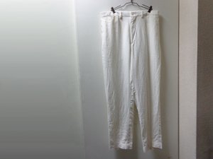 画像1: 90'S RALPH LAUREN LINEN SLACKS（ラルフローレン リネン スラックス）白（実寸W34 × L30）