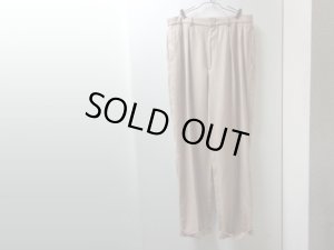 画像1: 90'S RALPH LAUREN WIDE HERRINGBONE LINEN × COTTON SLACKS（ラルフローレン ワイド仕様 ヘリンボーン織り リネン × コットン混紡 スラックス）（実寸W33 × L31.5）
