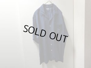 画像1: 00'S RALPH LAUREN OPEN COLLAR S/S SILK × LINEN SHIRTS（ラルフローレン 裾ロゴ刺繍入り 開襟仕様 半袖 シルク × リネン混紡 シャツ）CALDWELL（XL）