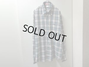 画像1: 90'S OLD XLARGE CHECK PATTERN L/S COTTON × POLYESTER SHIRTS（オールド エクストララージ チェック柄 長袖 コットン × ポリエステル混紡 シャツ）（L）