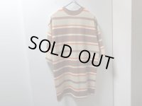 80'S HANG TEN MULTI BORDER PATTREN T-SHIRTS（ハンテン マルチボーダー柄 Tシャツ）袖 ． 裾シングル仕様（XL）