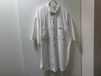 80'S JIMMY'Z STRIPE PATTERNE S/S COTTON SHIRTS（ジミーズ ストライプ柄 半袖 コットン シャツ）MADE IN USA（S）