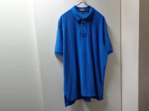 画像1: 00'S RALPH LAUREN S/S PILE POLO SHIRTS（ラルフローレン 半袖 パイル素材 ポロシャツ）刺繍ロゴ入り（L）