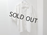 OUR LEGACY S/S COTTON × LINEN SHIRTS（アワーレガシー オーバーサイズ仕様 半袖 コーティング加工 コットン × リネン混紡 シャツ）MADE IN PORTUGAL（50）