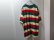 画像1: 90'S RALPH LAUREN BIG POLO MULTI BORDER PATTREN KANOKO T-SHIRTS WITH POCKET（ラルフローレン ビッグポロ ポケット付き マルチボーダー柄 鹿の子 Tシャツ）裾ロゴ刺繍入り（L） (1)