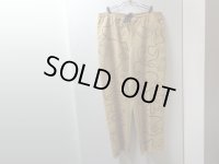 80'S michele HAND PAINT TOTAL PATTERN POLYESTER × RAYON EASY PANTS（ミシェル 手描き顔総柄仕様 ポリエステル × レーヨン混紡 イージーパンツ）MADE IN USA（実寸W33〜38 × L28.5）