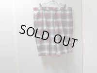 60'S Catalina OMBRE CHECK PATTERN COTTON SHORTS（カタリナ オンブレチェック柄 コットン ショーツ）DEAD STOCK（実寸W34）