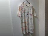 90'S Wildwood productions LEONARDO DA VINCI REPITING PATTREN T-SHIRTS（ワイルドウッドプロダクションズ製 レオナルド ダヴィンチ 総柄仕様 Tシャツ）MADE IN USA（M）
