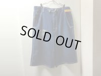90'S WU-TANG CLAN WU WEAR BAGGY INDIGO DENIM CROPPED PANTS（ウータンクラン ウーウェア 土管型 バギー仕様 インディゴデニム クロップドパンツ）龍刺繍入り（実寸W36 × L14）