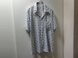 60'S ARROW KOMON PATTERNE OPEN COLLAR S/S COTTON SHIRTS（アロー 小紋柄 + 開襟仕様 半袖 コットン シャツ）MADE IN USA（L）