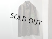 90〜00'S OLD STUSSY CRAZY PATTERN L/S COTTON SHIRTS（USA製 オールド ステューシー クレイジーパターン 長袖 コットン シャツ）DEAD STOCK（L）