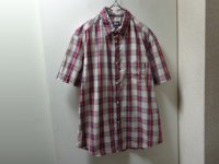90〜00'S OLD STUSSY CHECK PATTERN S/S COTTON SHIRTS（オールド ステューシー チェック柄 半袖 コットン シャツ）MADE IN USA（L）