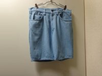 60'S LEVI'S BIG'E SAX DENIM SHORTS（リーバイス ビッグE 先染め サックスデニム ショーツ）42TALONジップ付き（実寸W32.5）